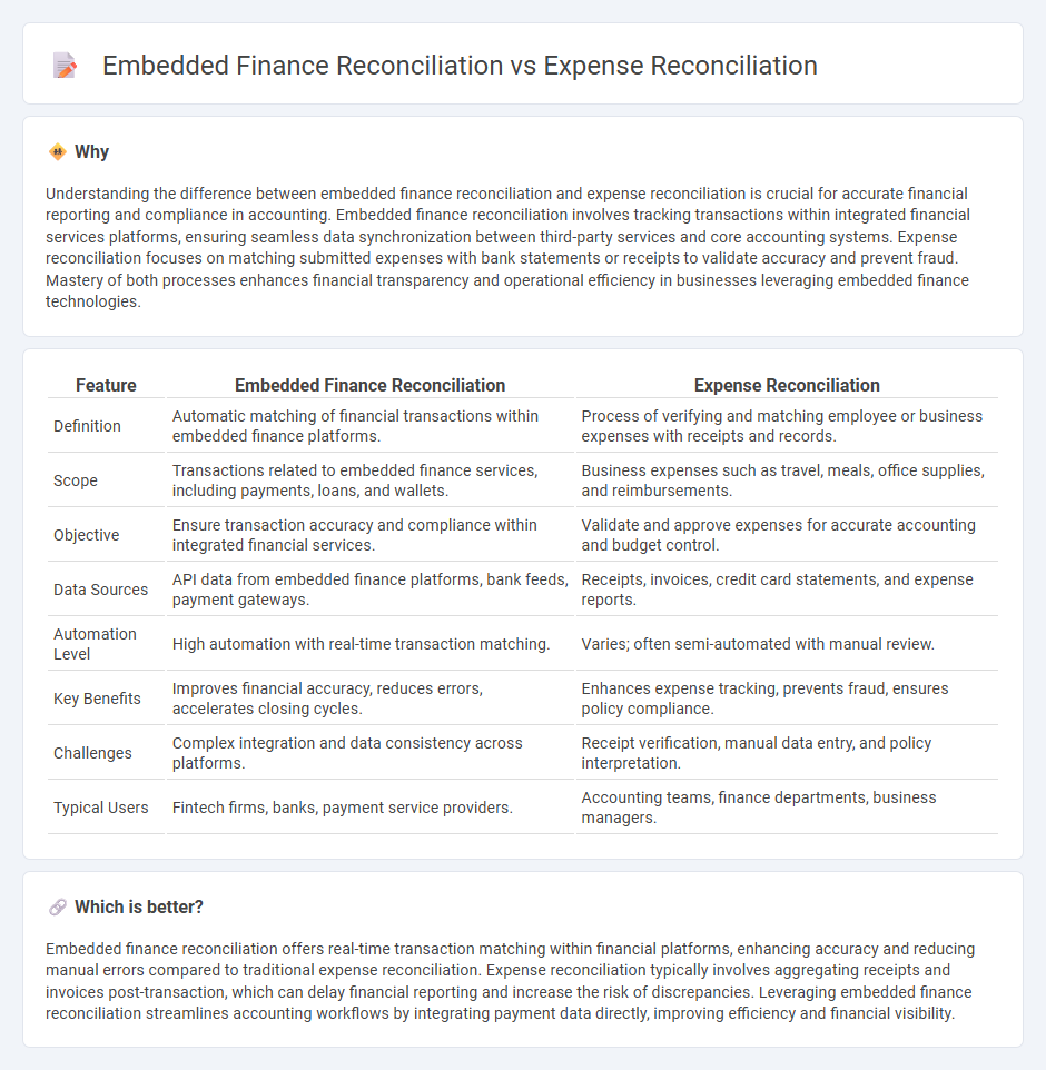 Embedded Finance Reconciliation vs Expense Reconciliation in Accounting