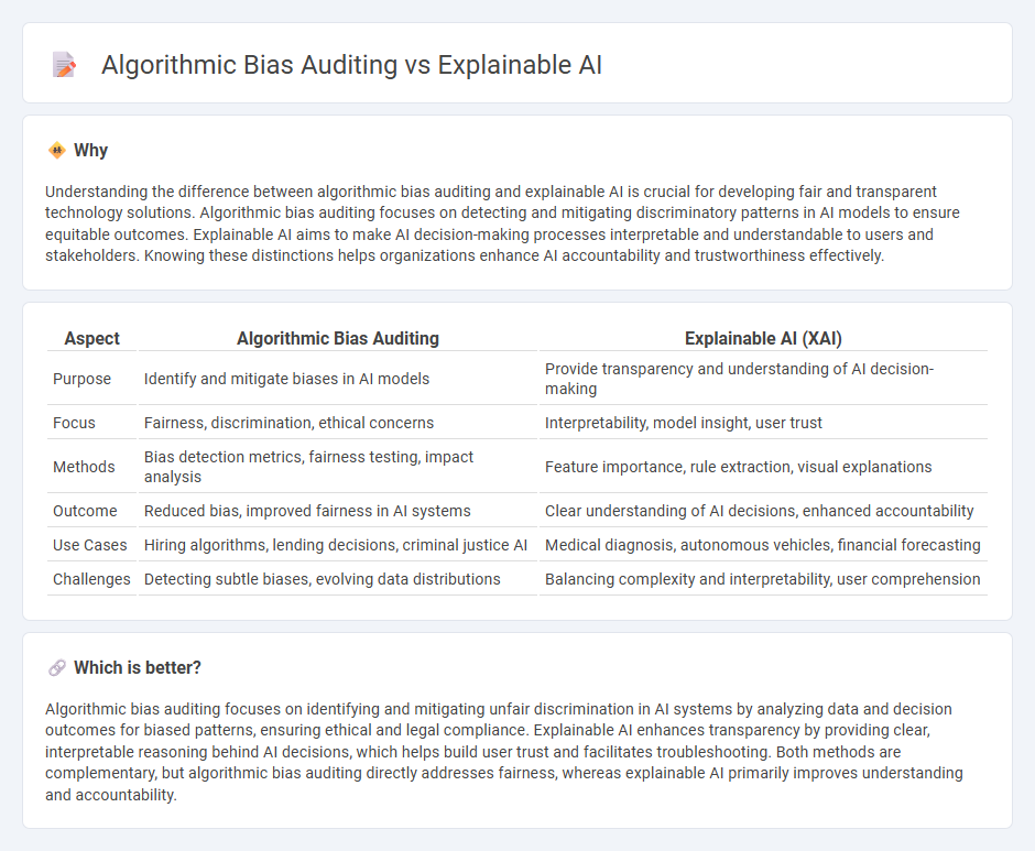 Algorithmic Bias Auditing vs Explainable Ai in Technology