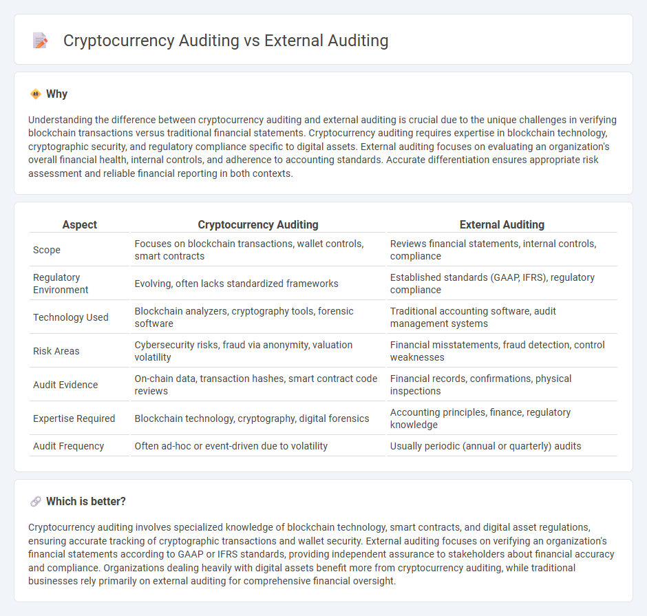 Cryptocurrency Auditing vs External Auditing in Accounting