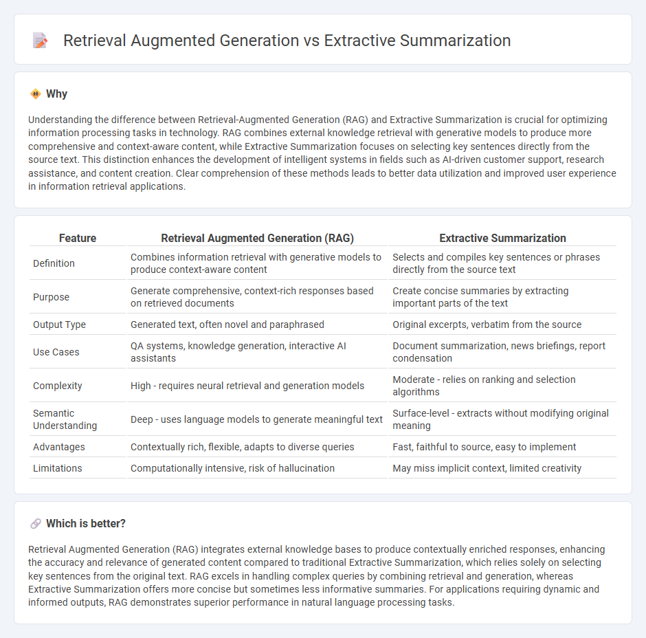 Retrieval Augmented Generation vs Extractive Summarization in Technology