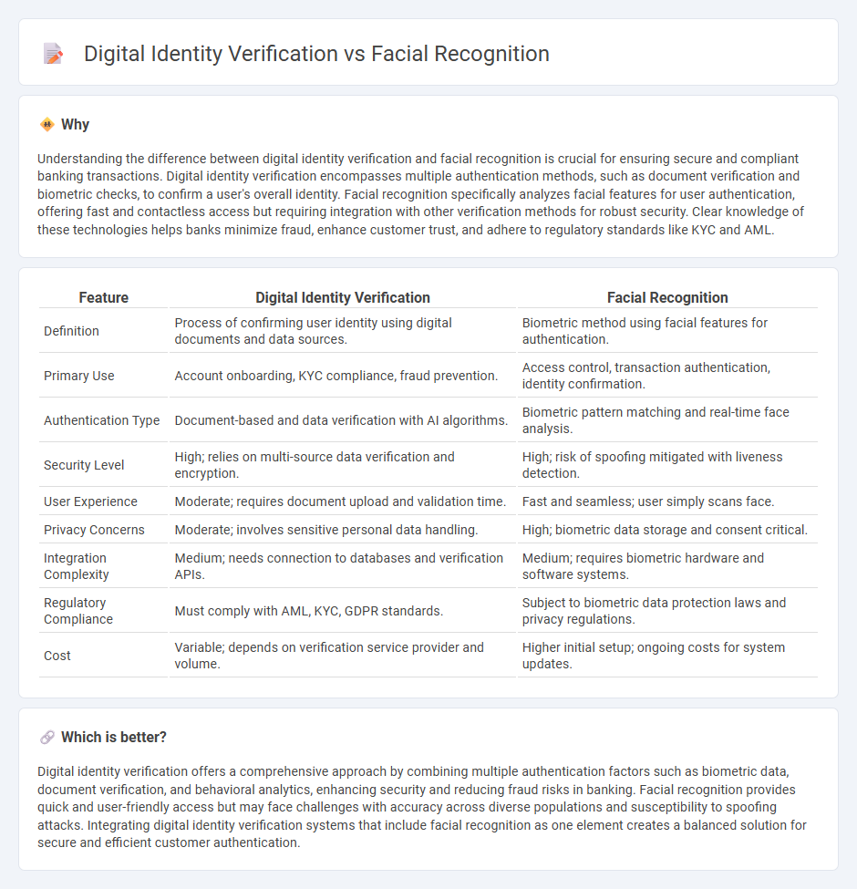 Digital Identity Verification vs Facial Recognition in Banking