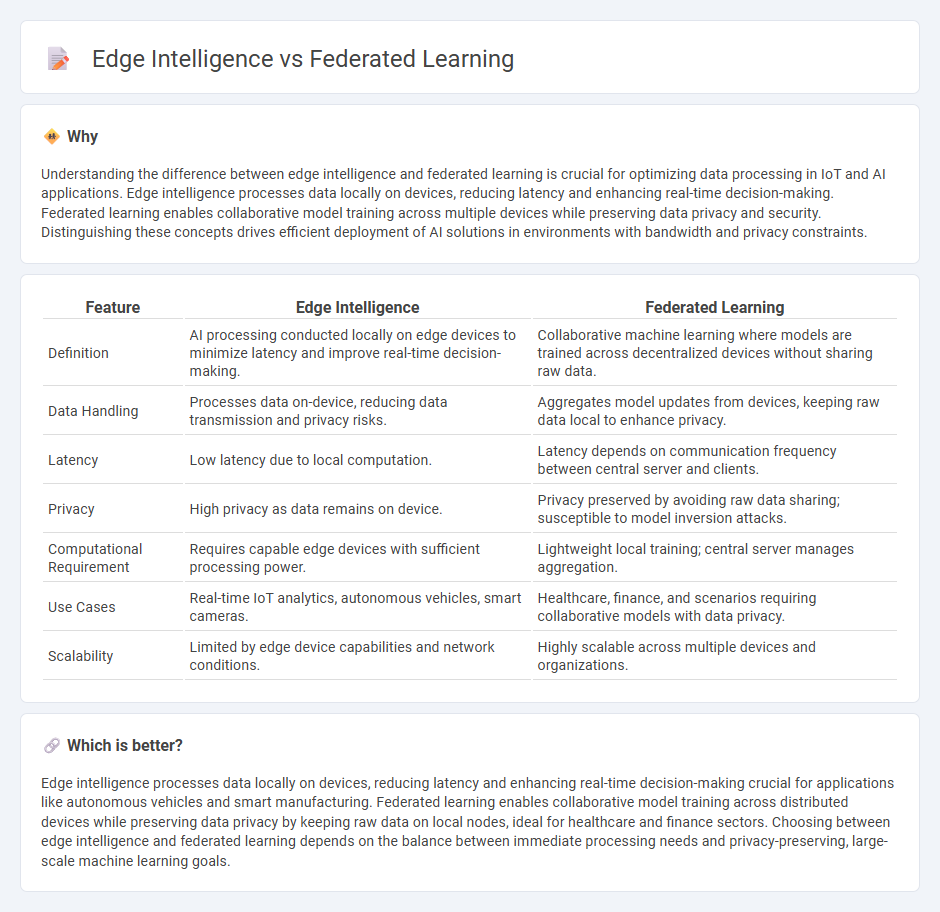 Edge Intelligence vs Federated Learning in Technology