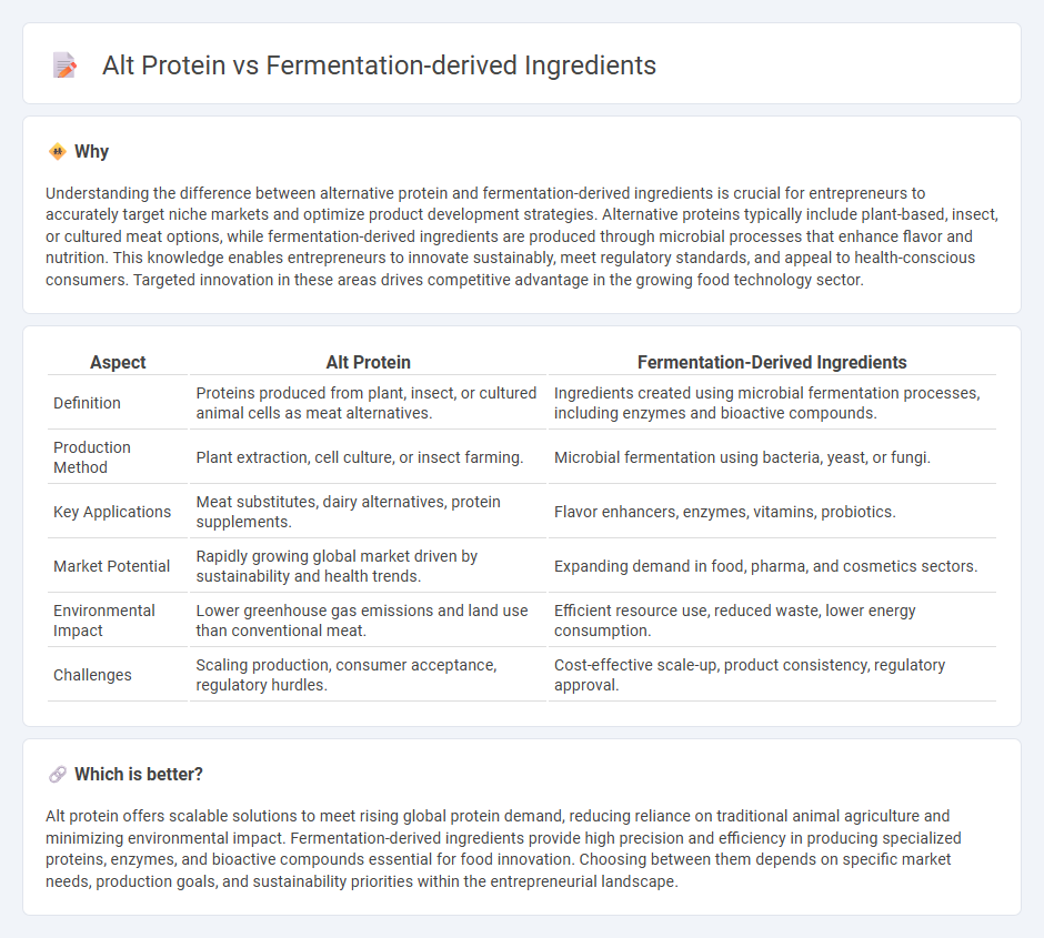 Alt Protein vs Fermentation-Derived Ingredients in Entrepreneurship
