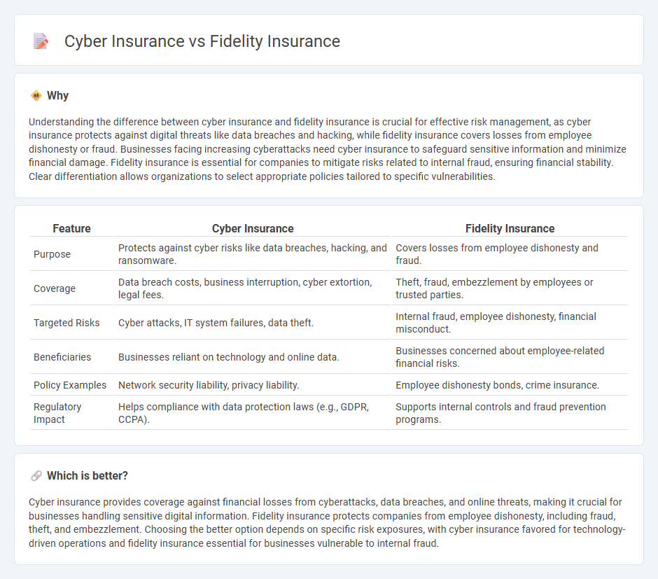 Cyber Insurance vs Fidelity Insurance in Insurance