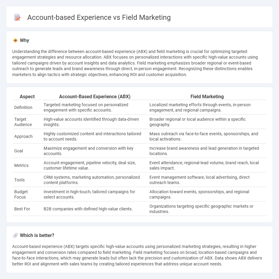 Account-Based Experience vs Field Marketing in Marketing