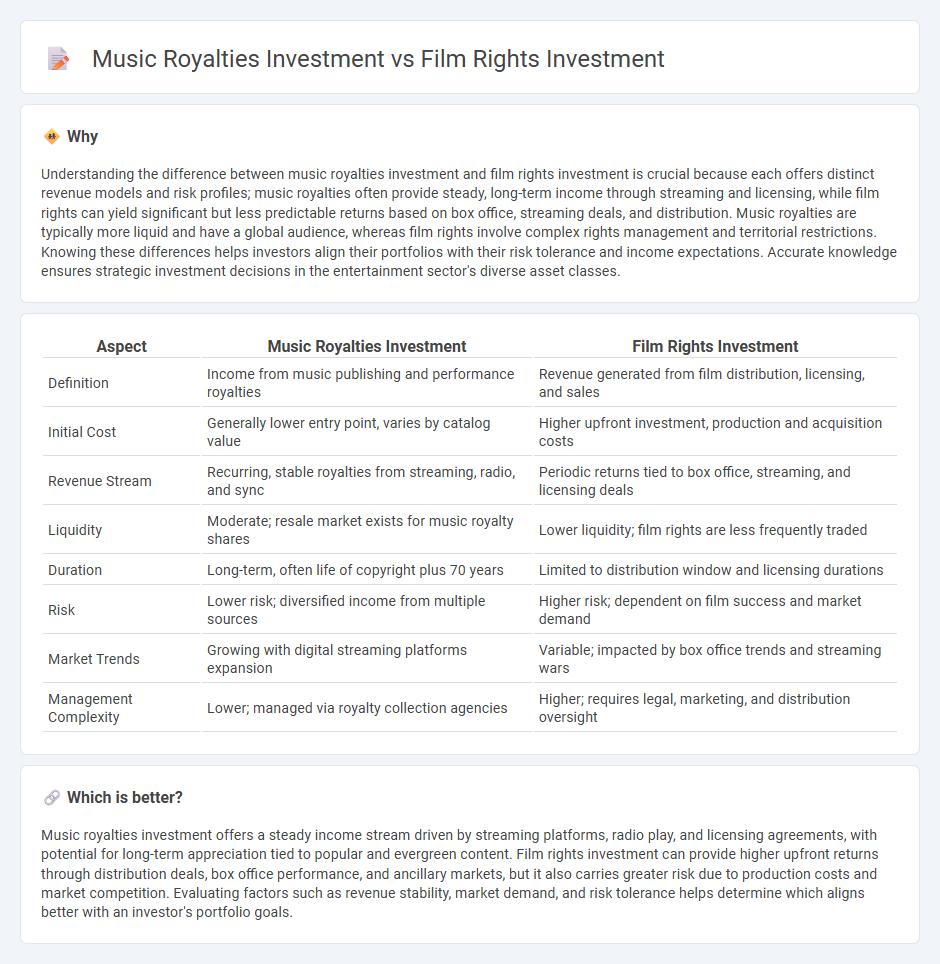 Music Royalties Investment vs Film Rights Investment in Investment