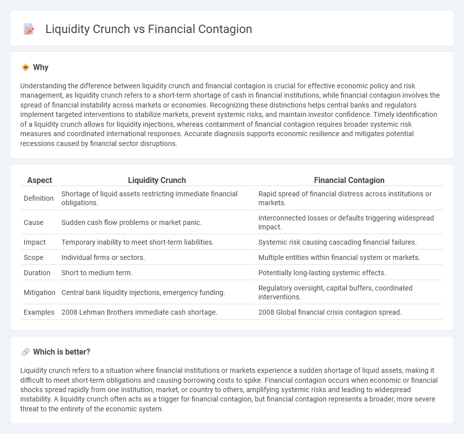 Liquidity Crunch vs Financial Contagion in Economy
