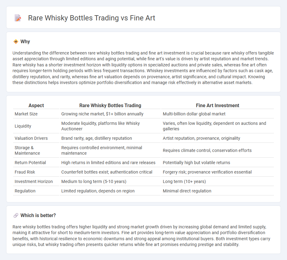 Rare Whisky Bottles Trading vs Fine Art in Investment
