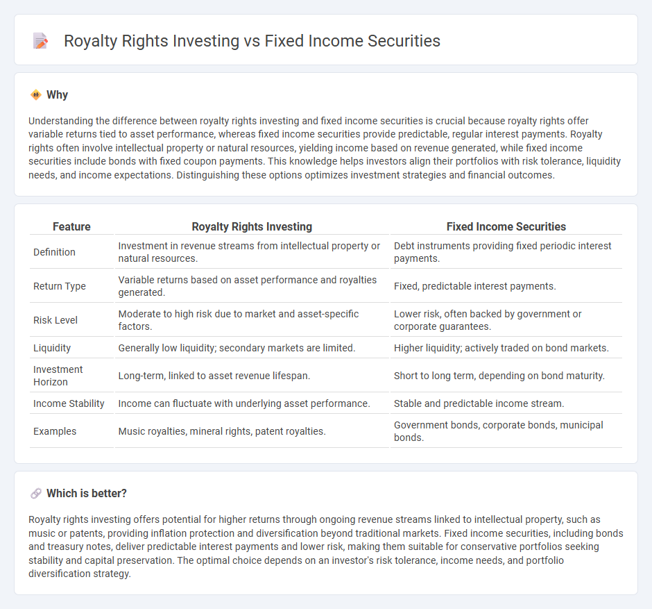 Royalty Rights Investing vs Fixed Income Securities in Investment