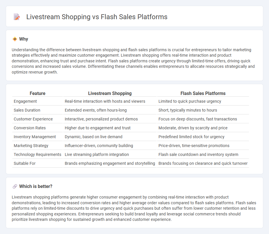 Livestream Shopping vs Flash Sales Platforms in Entrepreneurship