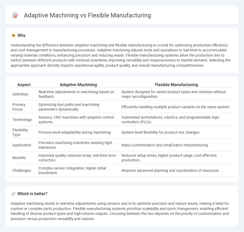 Adaptive Machining vs Flexible Manufacturing in Manufacturing