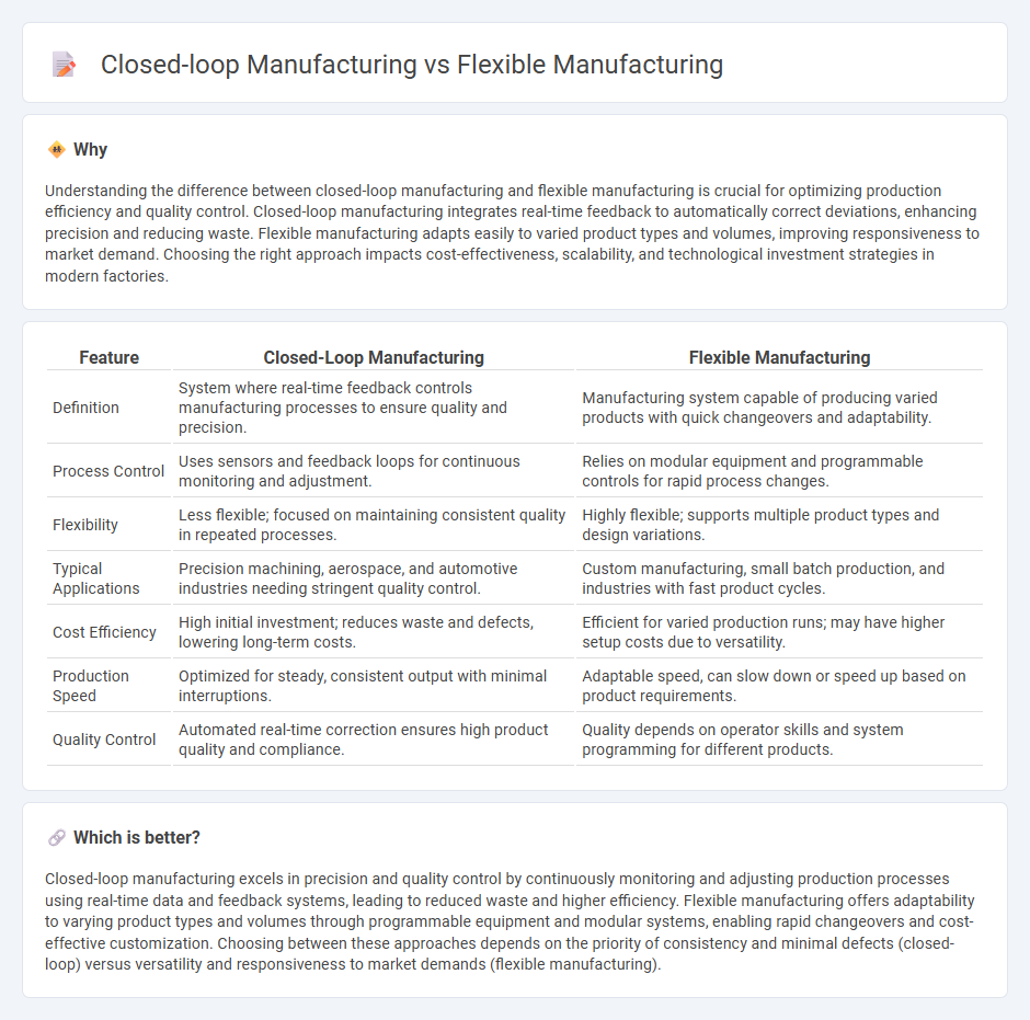 Closed-Loop Manufacturing vs Flexible Manufacturing in Manufacturing