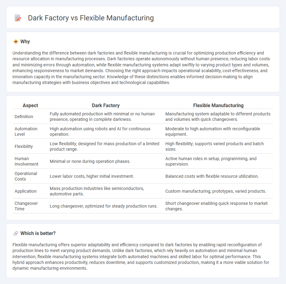 Dark Factory vs Flexible Manufacturing in Manufacturing