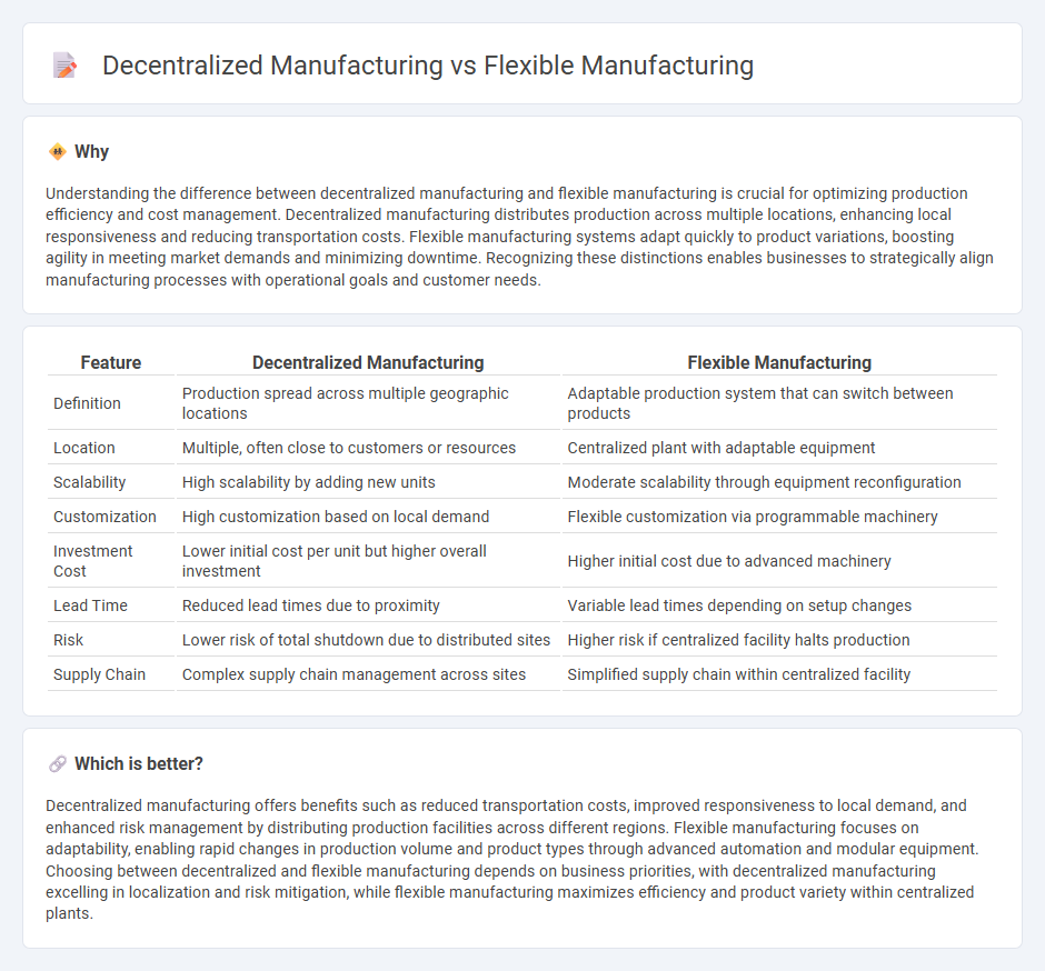 Decentralized Manufacturing vs Flexible Manufacturing in Manufacturing