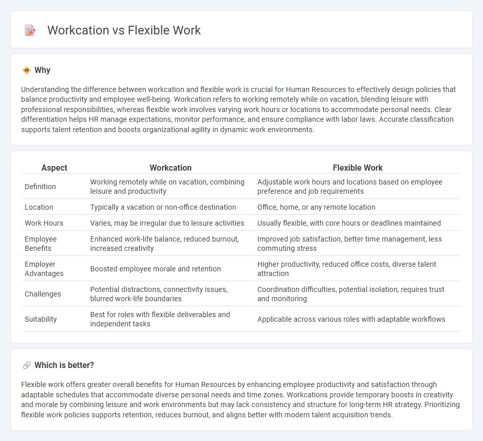 Workcation vs Flexible Work in Human Resources