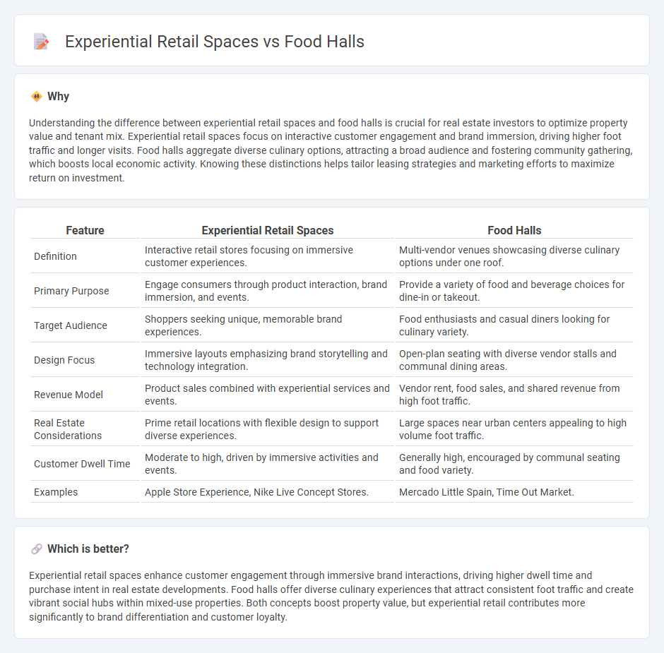 Experiential Retail Spaces vs Food Halls in Real Estate