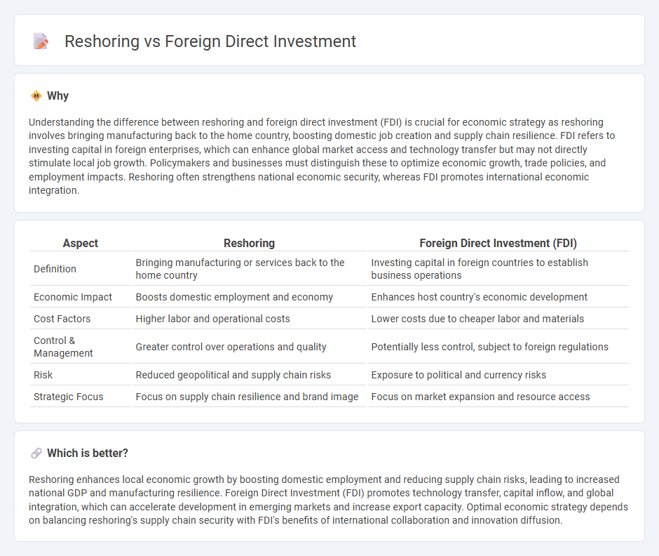 Reshoring vs Foreign Direct Investment in Economy