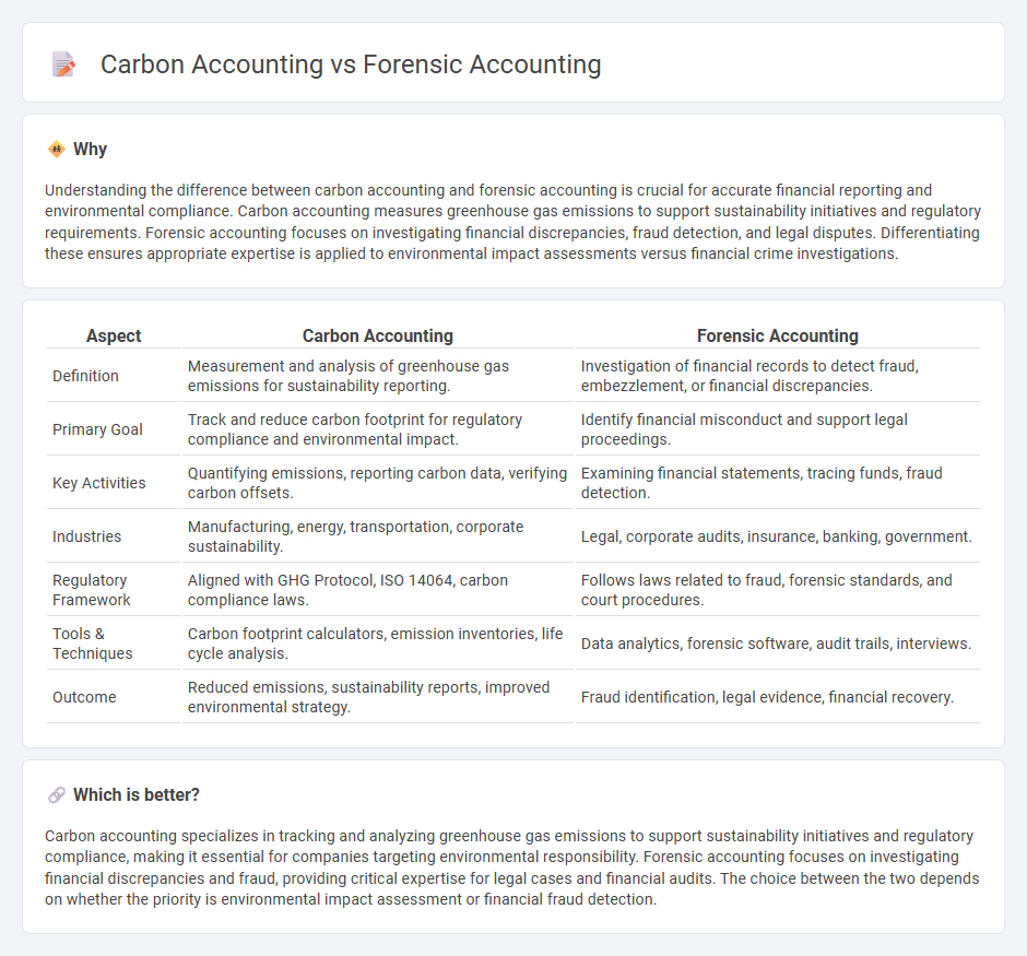 Carbon Accounting vs Forensic Accounting in Accounting