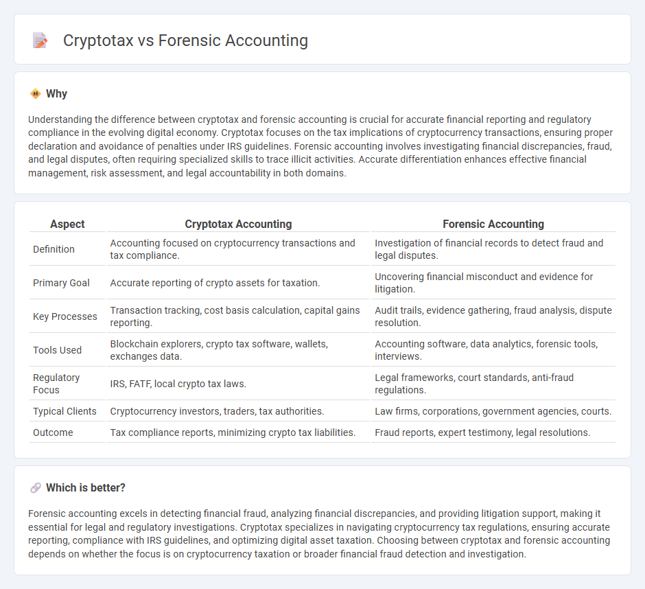 Cryptotax vs Forensic Accounting in Accounting