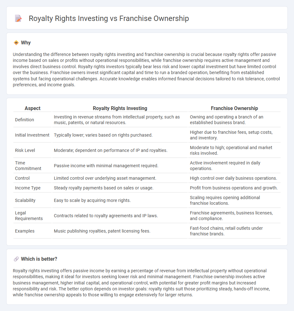 Royalty Rights Investing vs Franchise Ownership in Investment