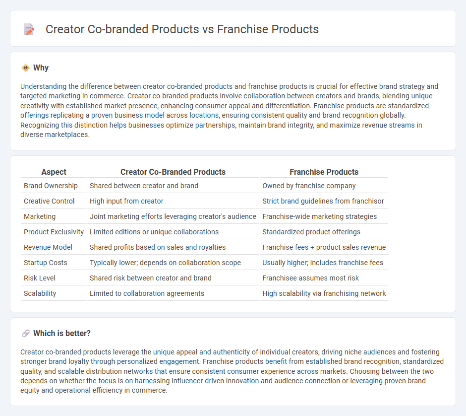 Creator Co-Branded Products vs Franchise Products in Commerce