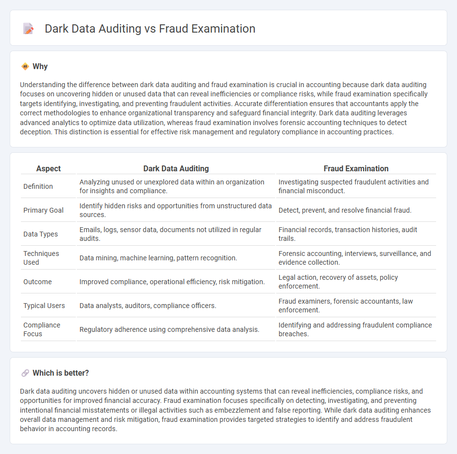 Dark Data Auditing vs Fraud Examination in Accounting
