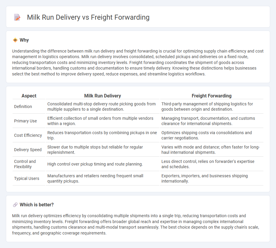 Milk Run Delivery vs Freight Forwarding in Logistics