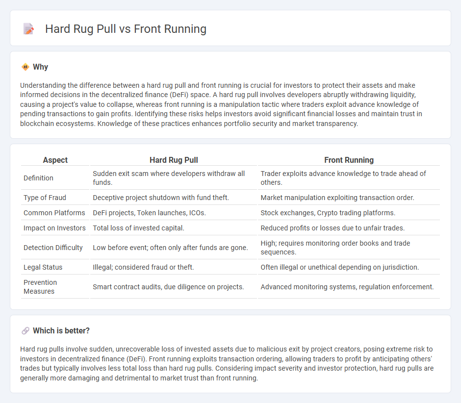 Hard Rug Pull vs Front Running in Finance
