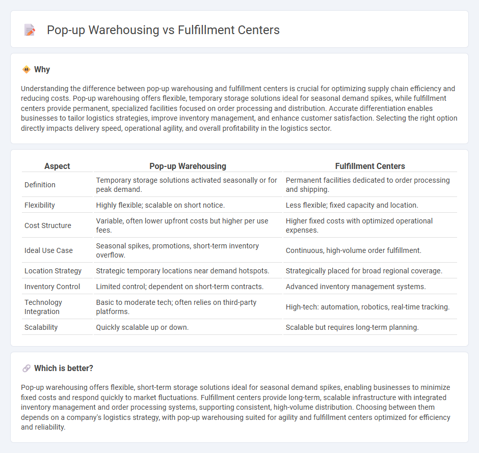 Pop-Up Warehousing vs Fulfillment Centers in Logistics