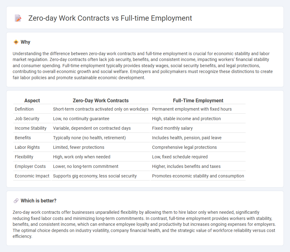 Zero-Day Work Contracts vs Full-Time Employment in Economy