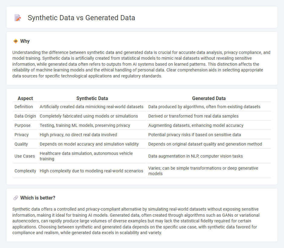 Synthetic Data vs Generated Data in Technology