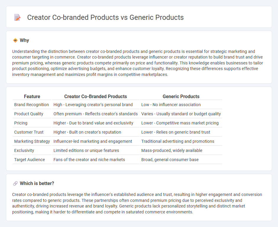 Creator Co-Branded Products vs Generic Products in Commerce
