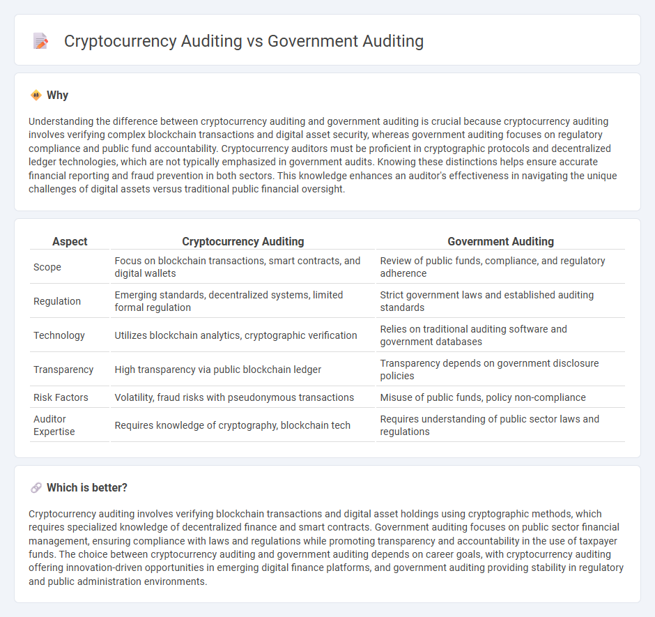 Cryptocurrency Auditing vs Government Auditing in Accounting
