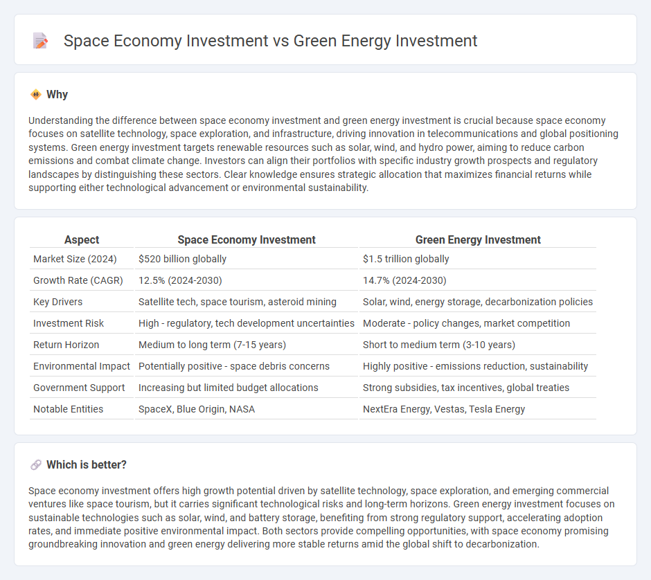 Space Economy Investment vs Green Energy Investment in Investment