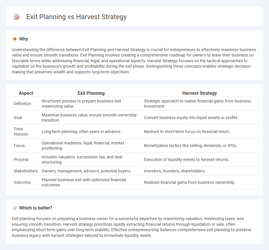 Exit Planning vs Harvest Strategy in Entrepreneurship