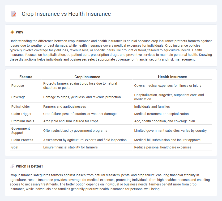 Crop Insurance vs Health Insurance in Insurance