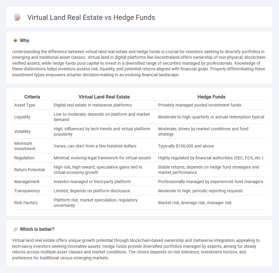 Virtual Land Real Estate vs Hedge Funds in Investment