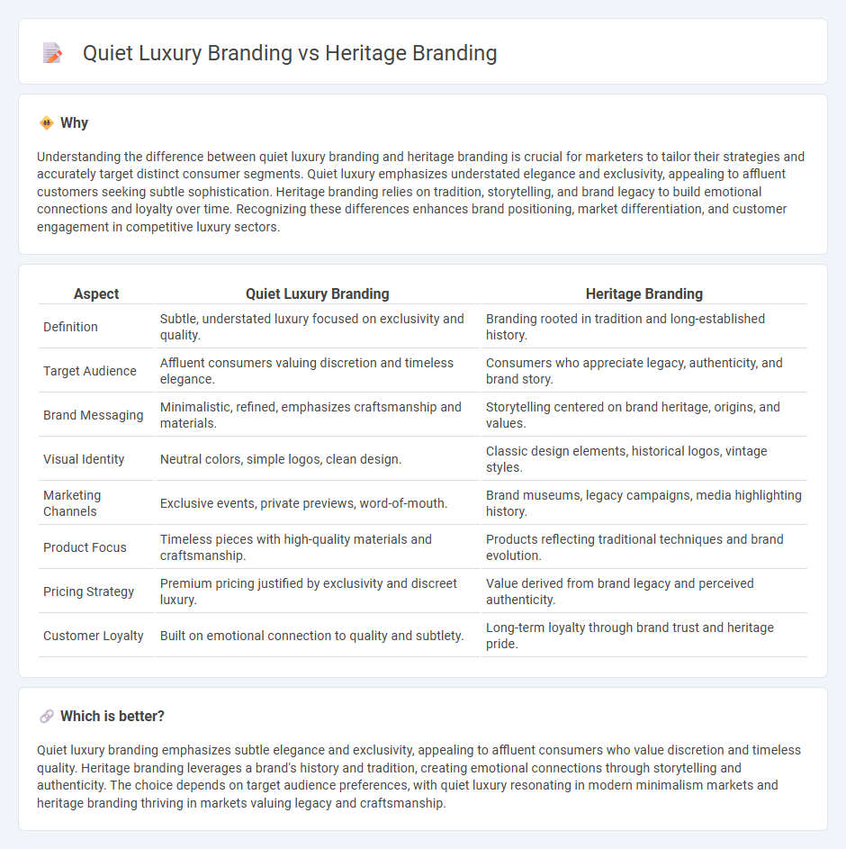Quiet Luxury Branding vs Heritage Branding in Marketing