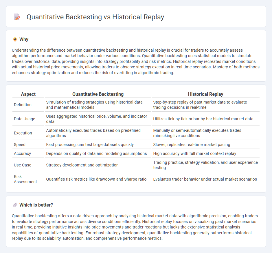 Quantitative Backtesting vs Historical Replay in Trading