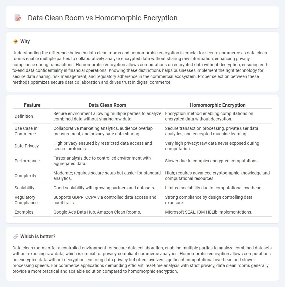 Data Clean Room vs Homomorphic Encryption in Commerce