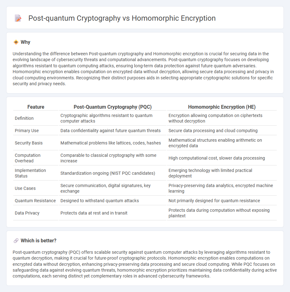 Post-Quantum Cryptography vs Homomorphic Encryption in Technology