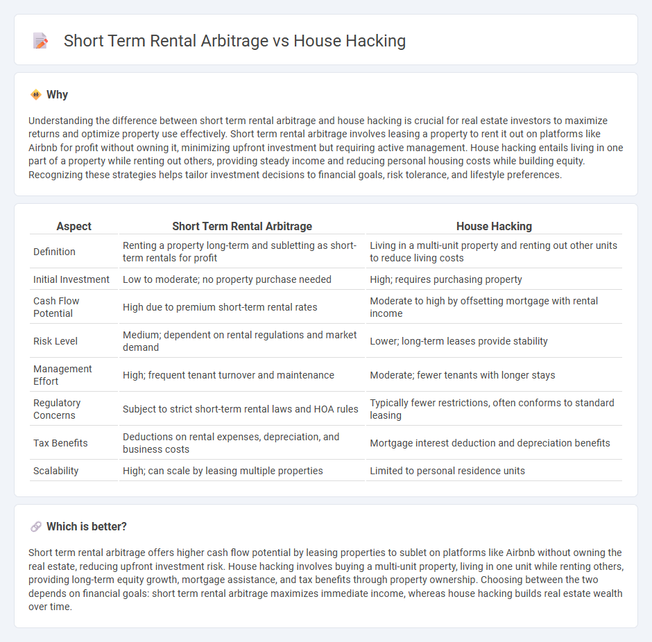 Short Term Rental Arbitrage vs House Hacking in Real Estate