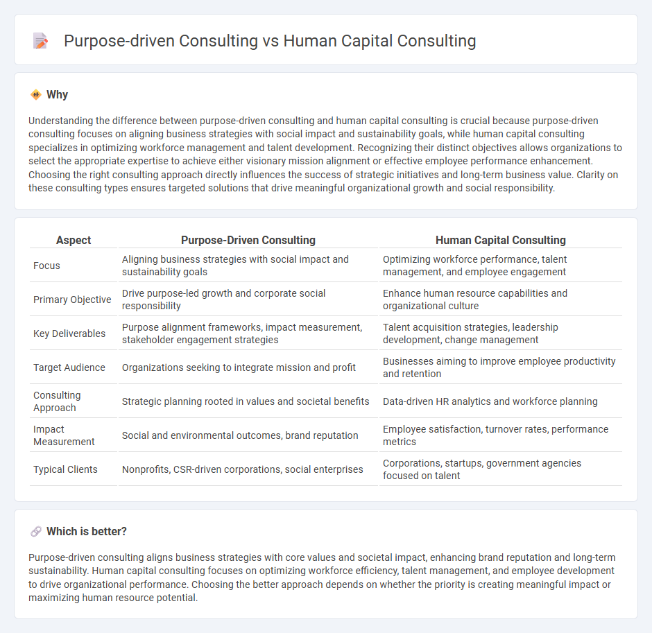 Purpose-Driven Consulting vs Human Capital Consulting in Consulting