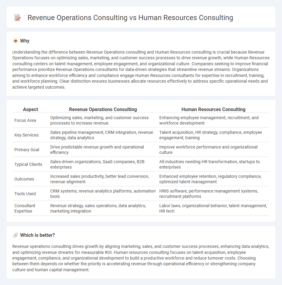 Revenue Operations Consulting vs Human Resources Consulting in Consulting