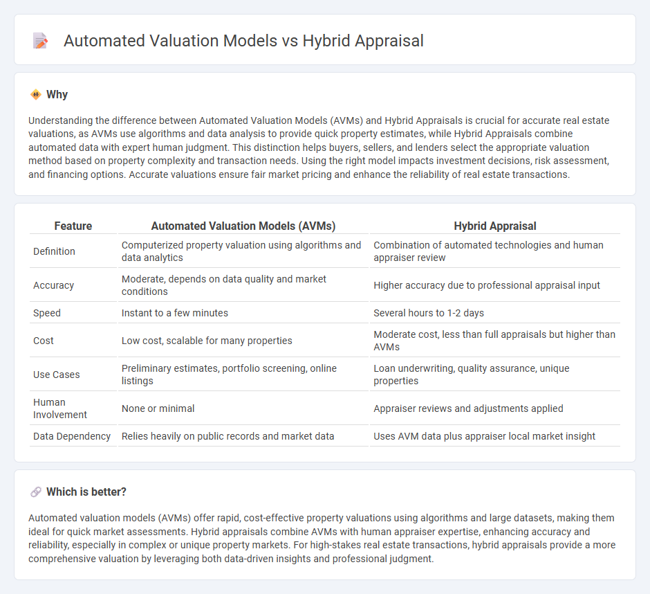 Automated Valuation Models vs Hybrid Appraisal in Real Estate