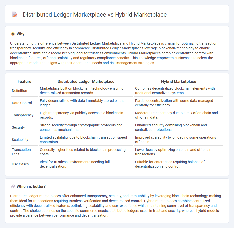 Distributed Ledger Marketplace vs Hybrid Marketplace in Commerce