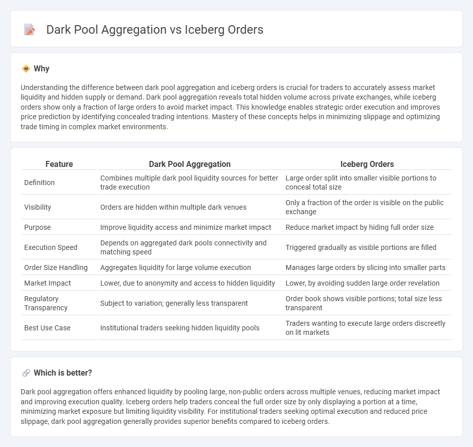 Dark Pool Aggregation vs Iceberg Orders in Trading