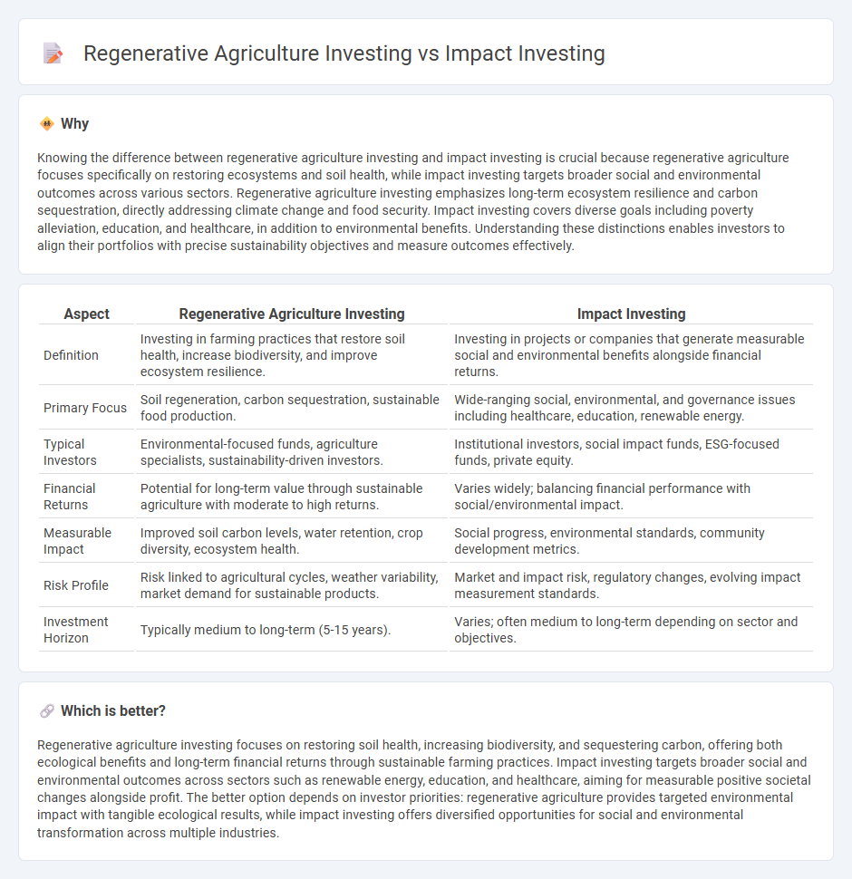 Regenerative Agriculture Investing vs Impact Investing in Investment