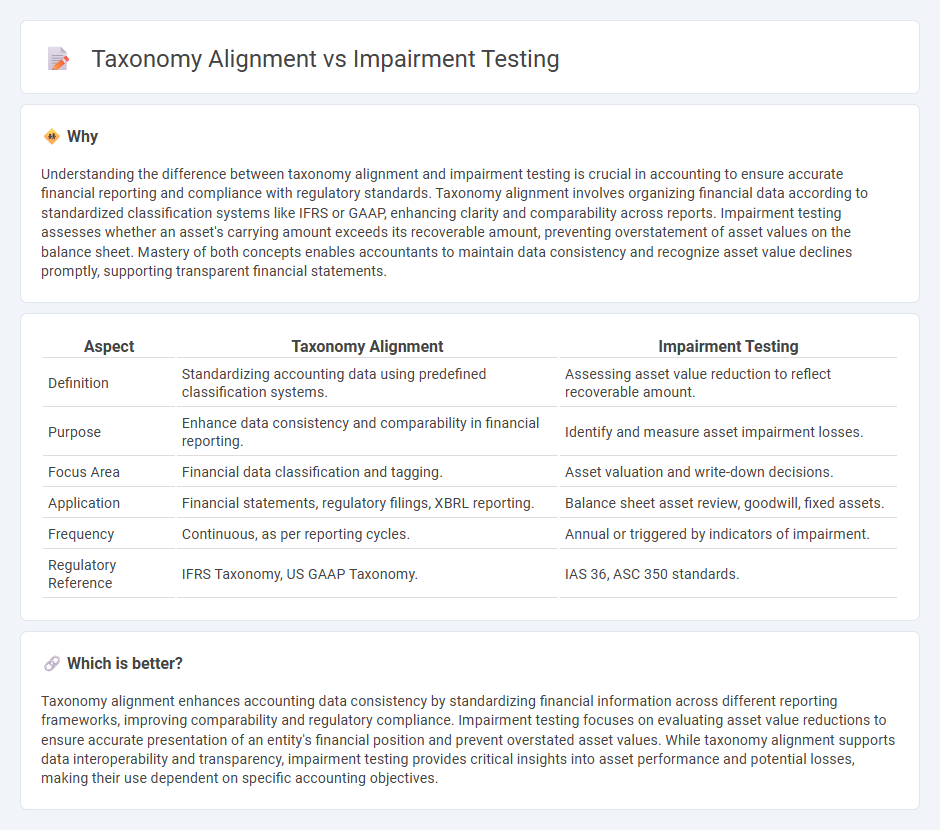 Taxonomy Alignment vs Impairment Testing in Accounting