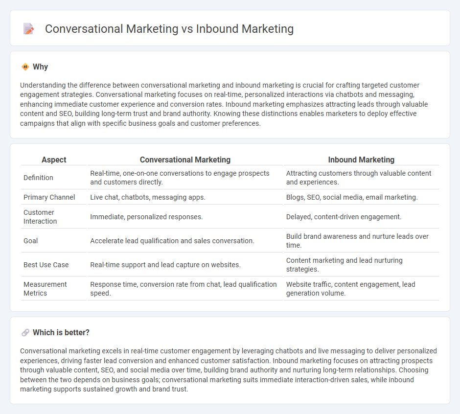 Conversational Marketing vs Inbound Marketing in Marketing